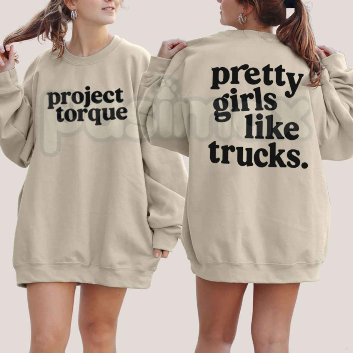 D Luxe Pretty Girls Like Trucks Sweatshirt